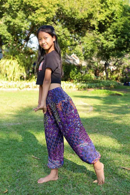 KIDS PEACOCK HAREM PANTS – Lannaclothesdesign Shop