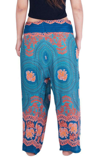 Lannaclothesdesign Shop Thai Fisherman Pants Elephant Print