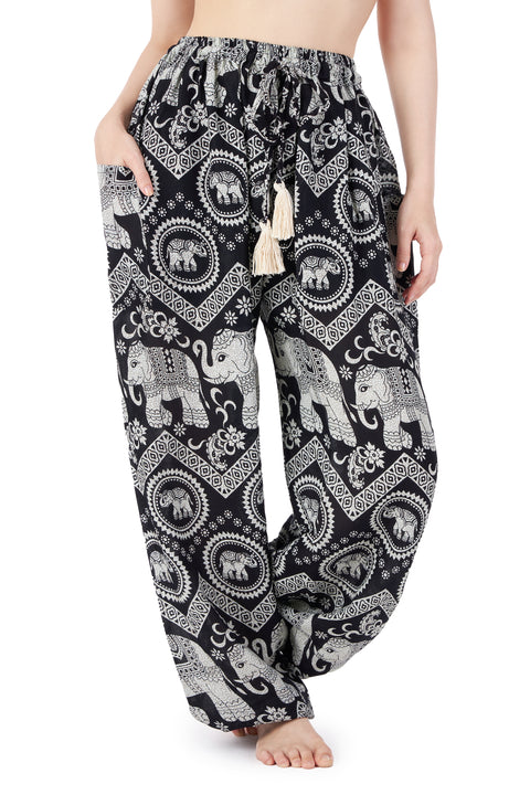 Elephant Harem Pants with Drawstring