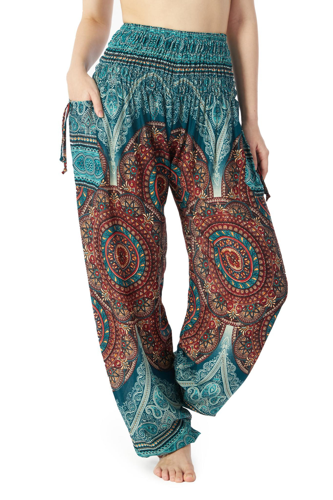 Mandala Print Boho Pants - Lannaclothesdesign Shop