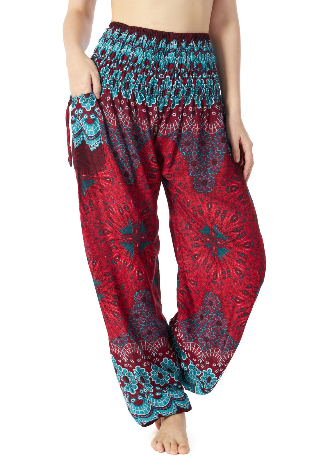 Flower Mandala Harem Pants - Lannaclothesdesign Shop