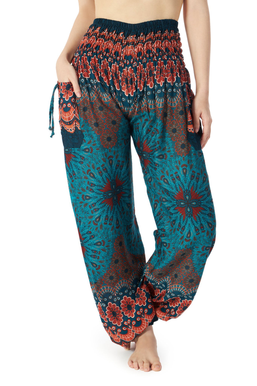 Flower Mandala Harem Pants - Lannaclothesdesign Shop