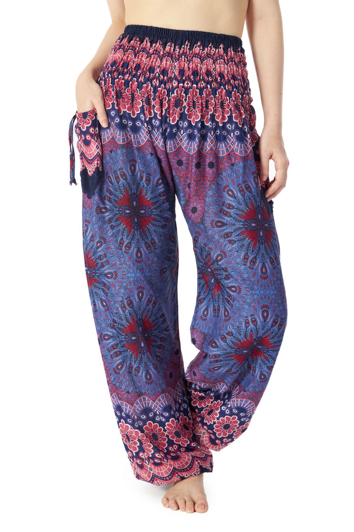 Flower Mandala Harem Pants - Lannaclothesdesign Shop
