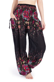 Flower Print Harem Pants