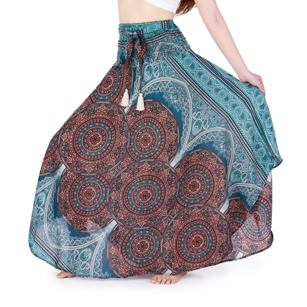 Mono Mandala Long Boho Skirts - Lannaclothesdesign Shop