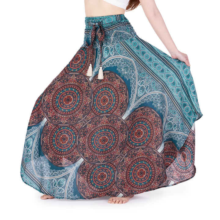 Mono Mandala Long Boho Skirts - Lannaclothesdesign Shop