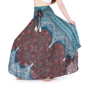 Mono Mandala Long Boho Skirts