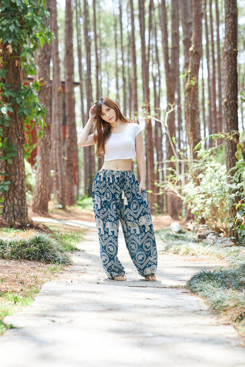 Elephant Harem Pants with Drawstring