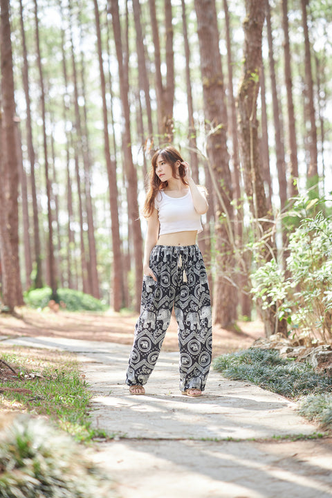 Elephant Harem Pants with Drawstring