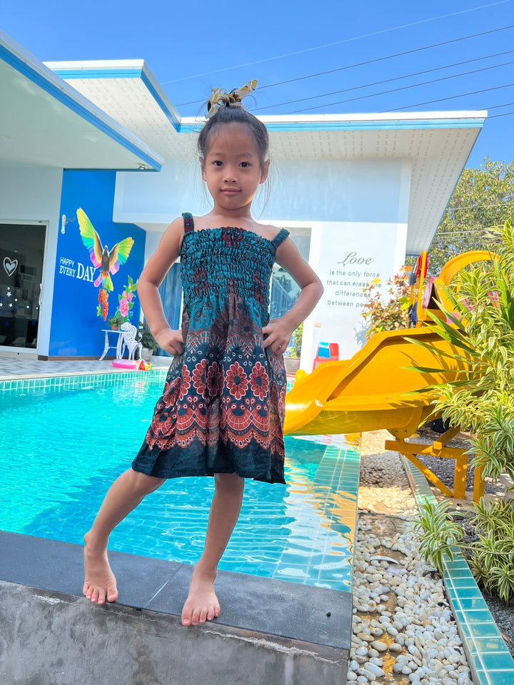 Flower Mandala Kids Summer Dress - Lannaclothesdesign Shop