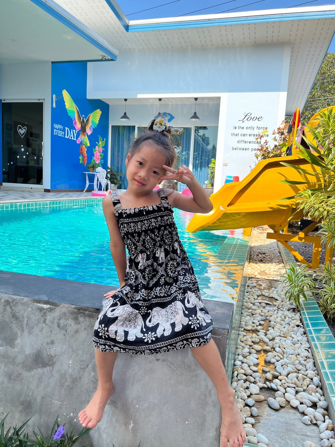 Chain Elephant Kids Summer Dress - Lannaclothesdesign Shop