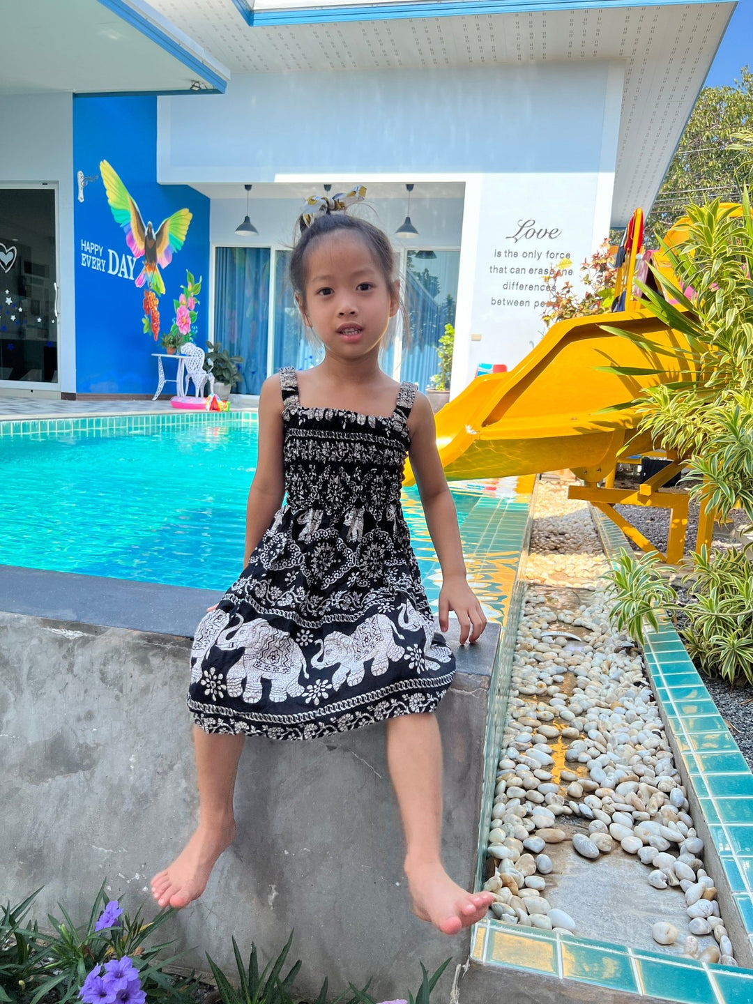 Chain Elephant Kids Summer Dress - Lannaclothesdesign Shop