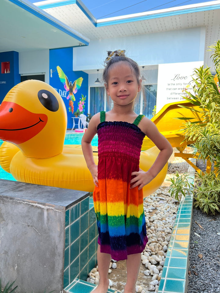 Rainbow Kids Summer Dress - Lannaclothesdesign Shop