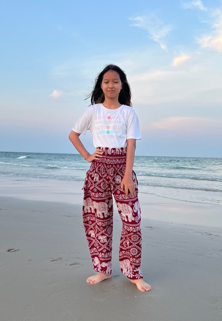 Chain elephant Kids Boho Harem Pants - Lannaclothesdesign Shop