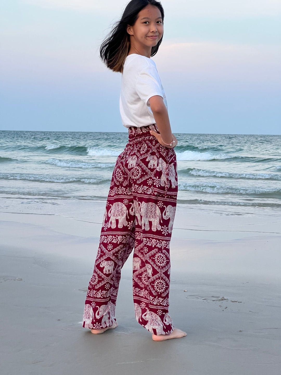 Chain elephant Kids Boho Harem Pants - Lannaclothesdesign Shop
