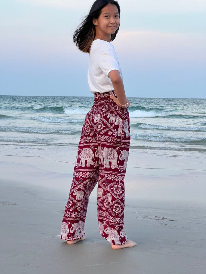 Chain elephant Kids Boho Harem Pants - Lannaclothesdesign Shop