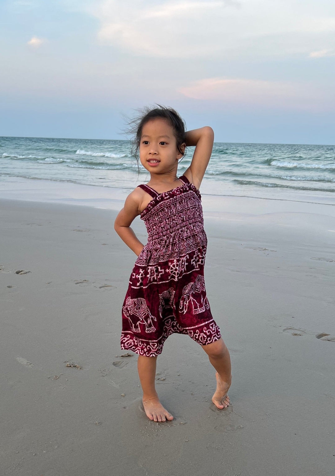 Big Elephant Kids Summer Dress - Lannaclothesdesign Shop