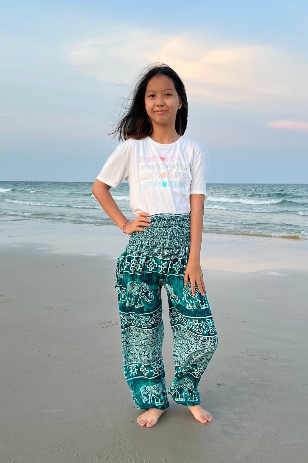 Big Elephant Kids Boho Harem Pants - Lannaclothesdesign Shop