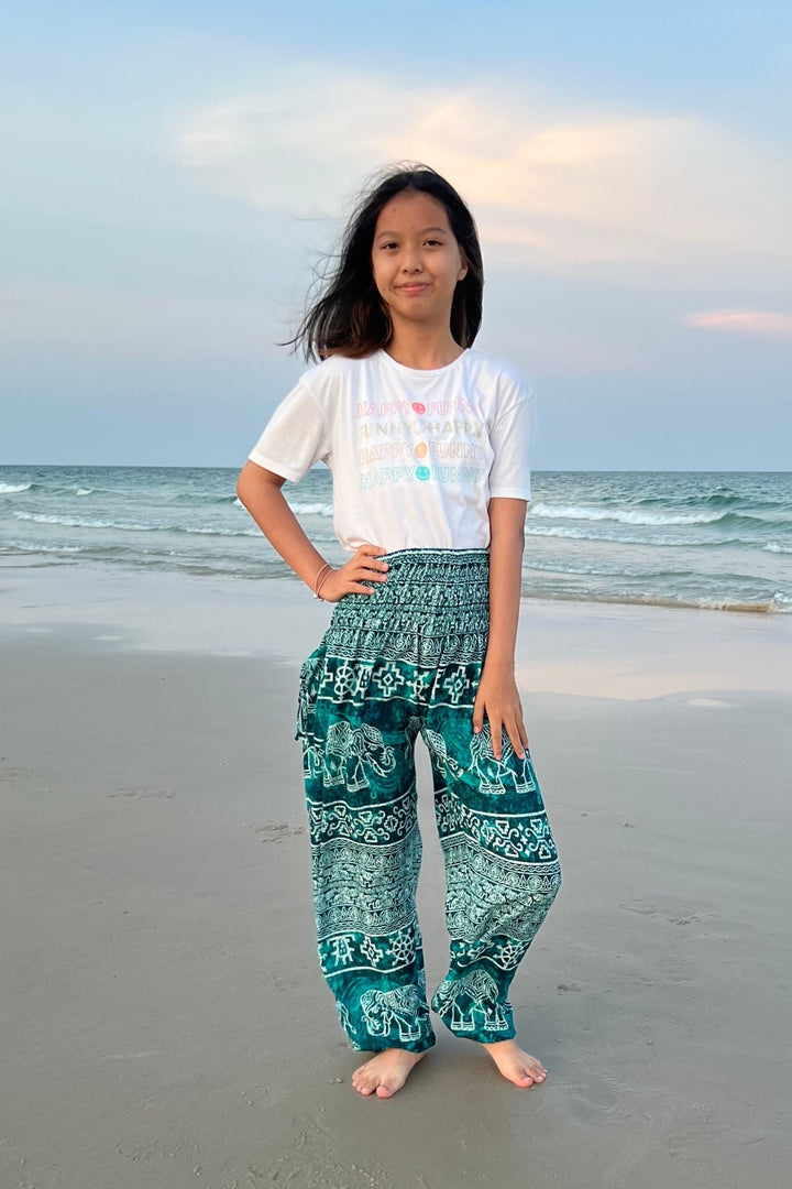 Big Elephant Kids Boho Harem Pants - Lannaclothesdesign Shop