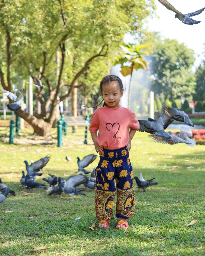 GOLD ELEPHANT KIDS HAREM PANTS - Lannaclothesdesign Shop
