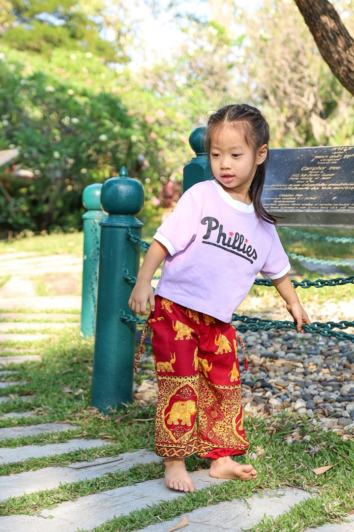 GOLD ELEPHANT KIDS HAREM PANTS - Lannaclothesdesign Shop