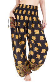 Elephant Big Gold Harem Pants