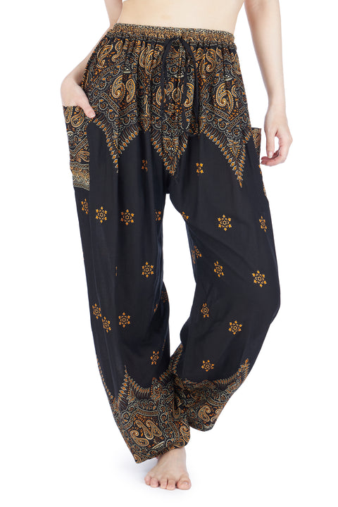 Peacock Flower Harem Pants