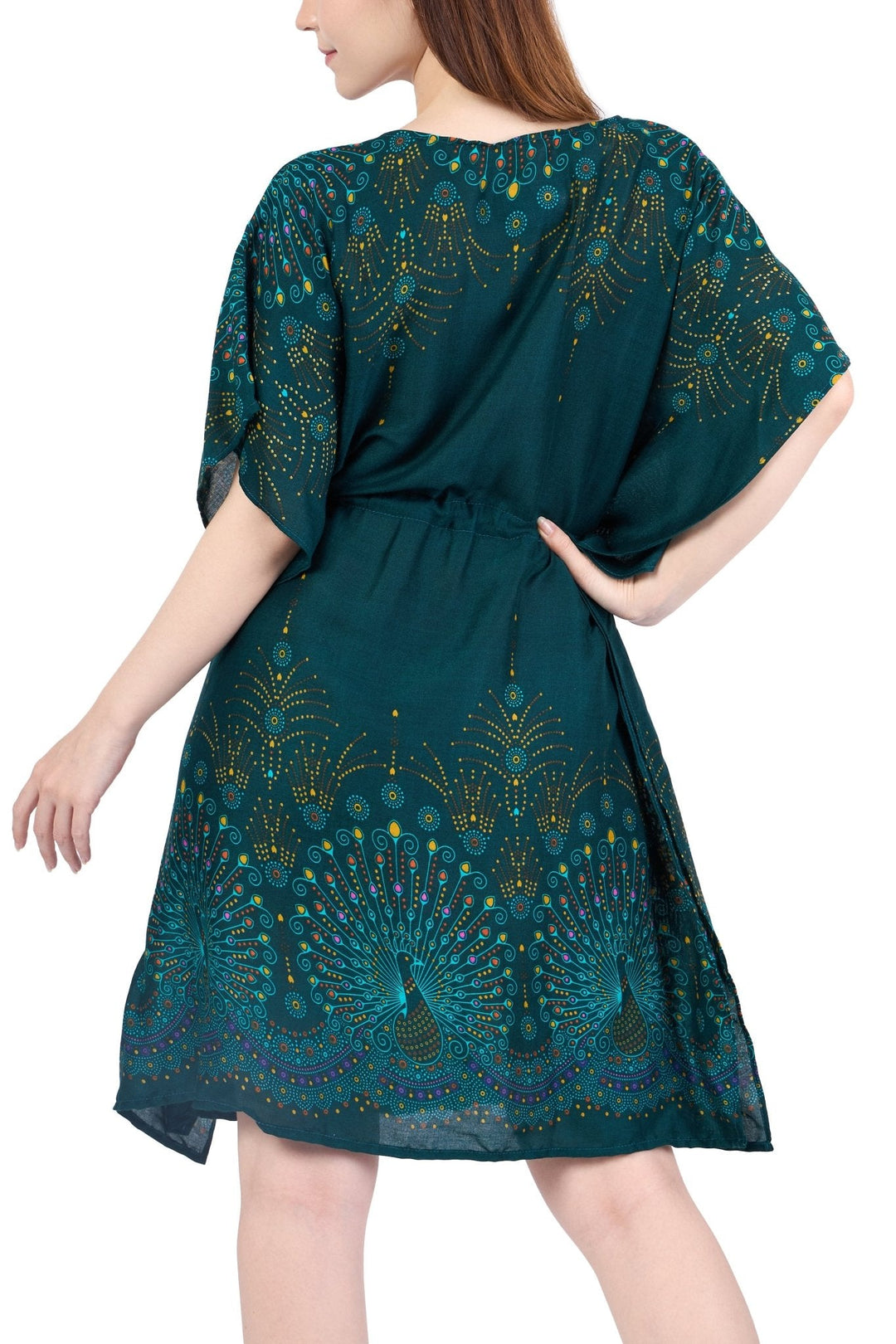 Rayon Boho Tops for Women One Size - Kimono - Green - Lannaclothesdesign Shop