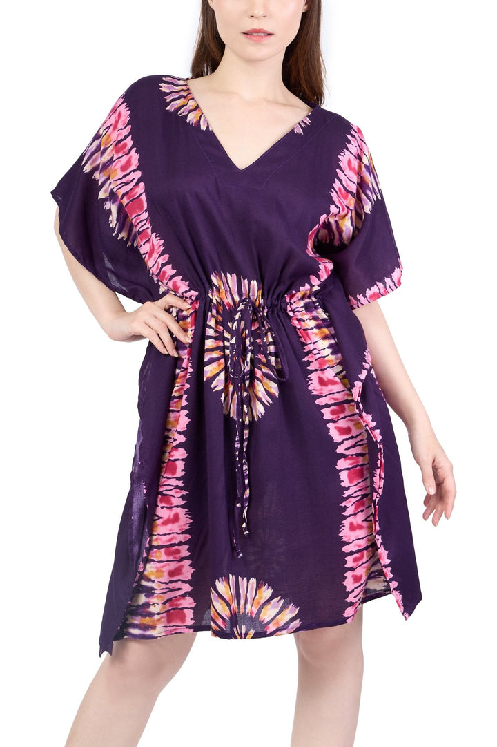 Rayon Boho Tops for Women One Size - Kimono - Purple - Lannaclothesdesign Shop