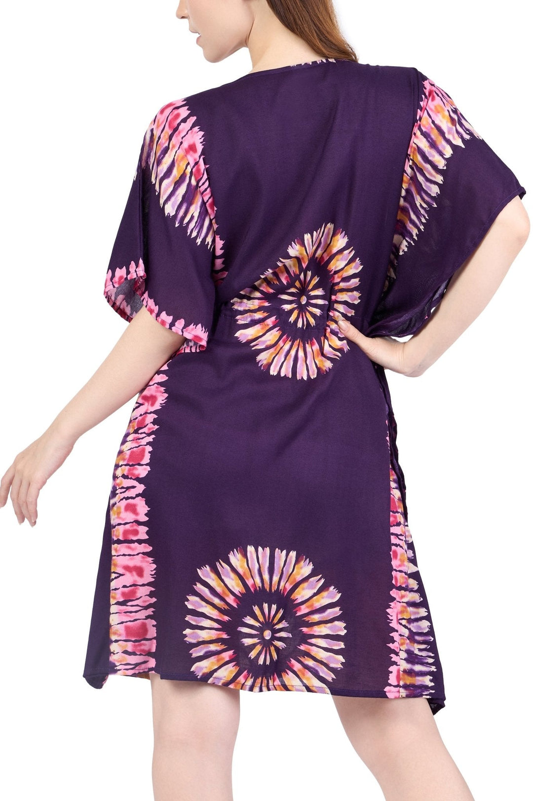 Rayon Boho Tops for Women One Size - Kimono - Purple - Lannaclothesdesign Shop