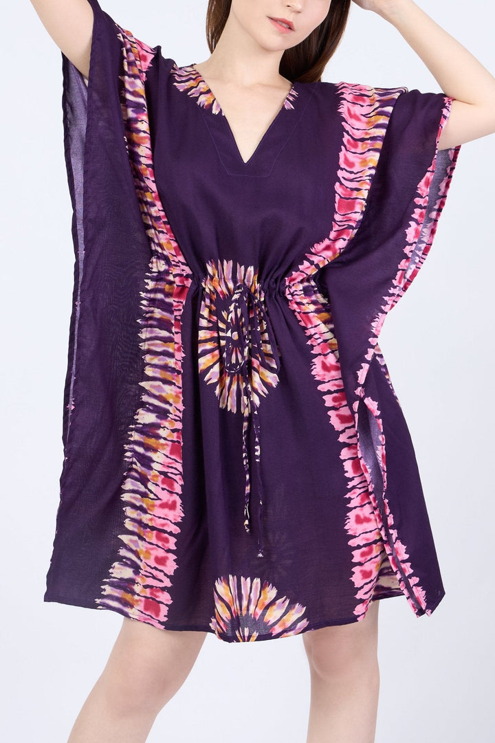Rayon Boho Tops for Women One Size - Kimono - Purple - Lannaclothesdesign Shop