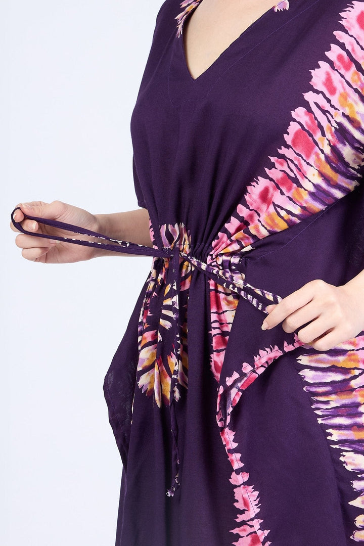Rayon Boho Tops for Women One Size - Kimono - Purple - Lannaclothesdesign Shop