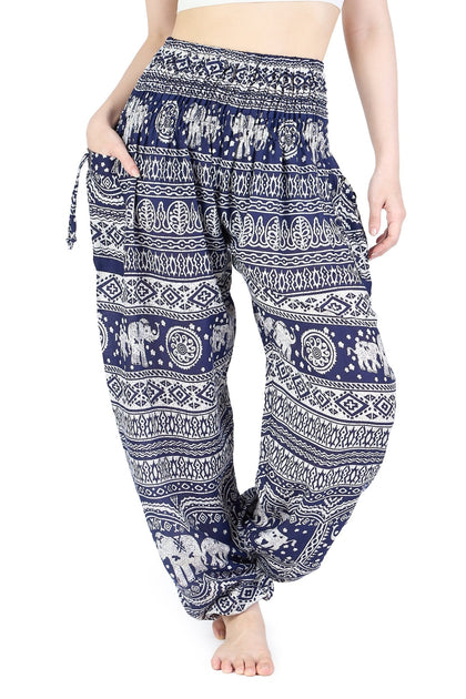 Legging Pantalon Harem Baggy Bleu Serpent Epleo - Taille L, Neuf Avec étiquettes