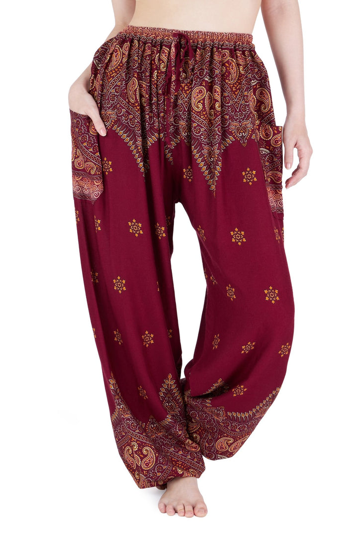 Peacock Flower Harem Pants - Lannaclothesdesign Shop