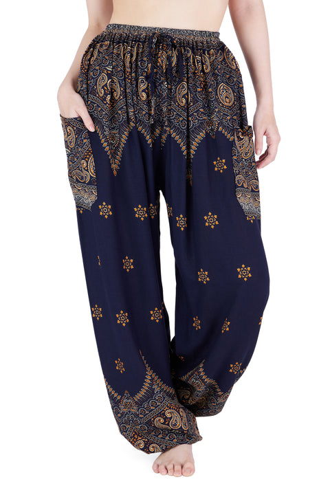 Peacock Flower Harem Pants