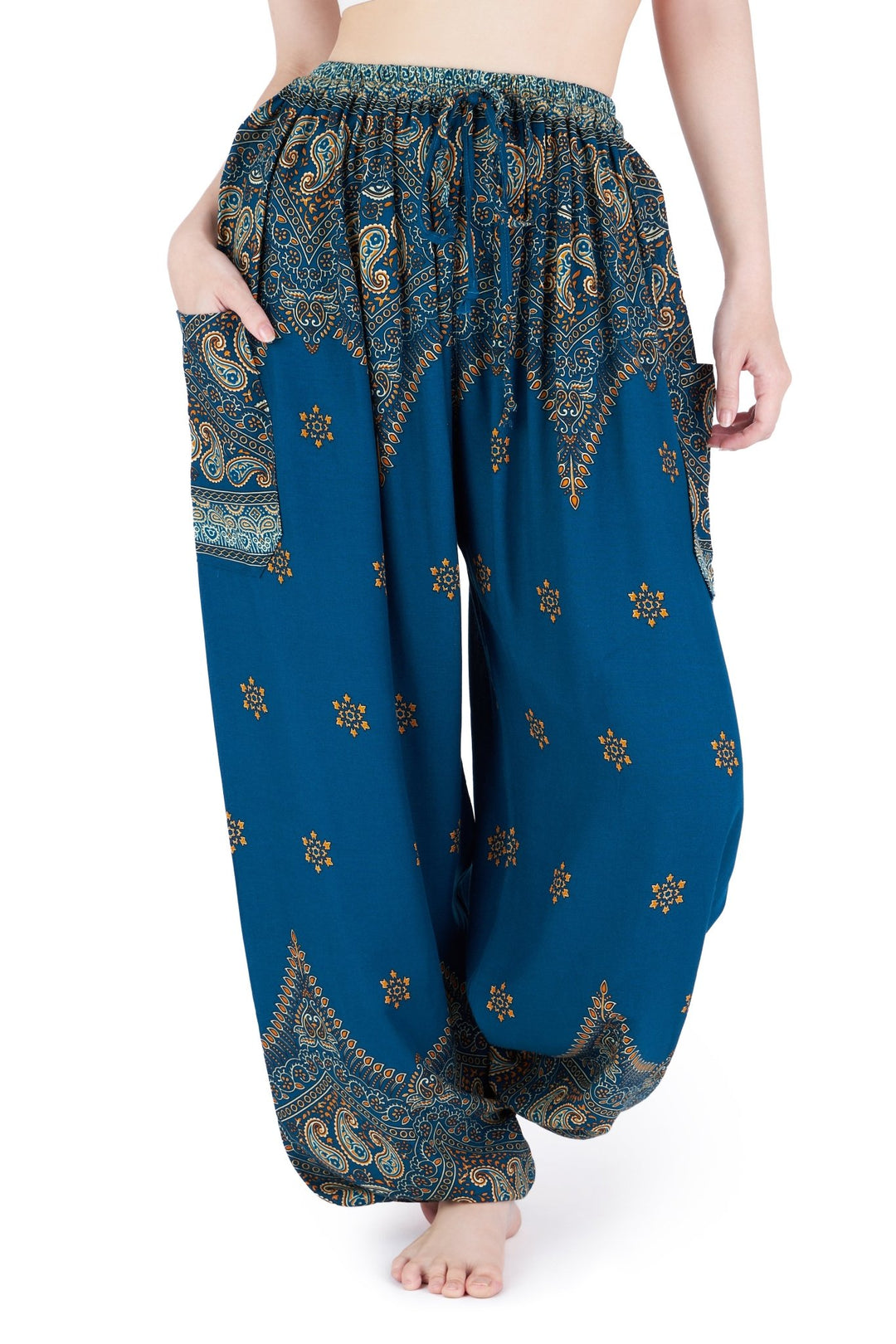 Peacock Flower Harem Pants - Lannaclothesdesign Shop