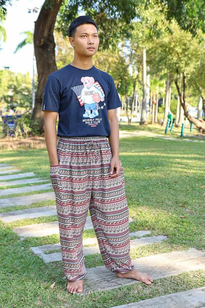 MEN BOHO RAYON PANTS - Lannaclothesdesign Shop