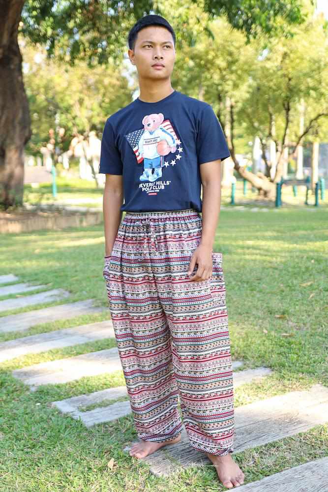 MEN BOHO RAYON PANTS - Lannaclothesdesign Shop