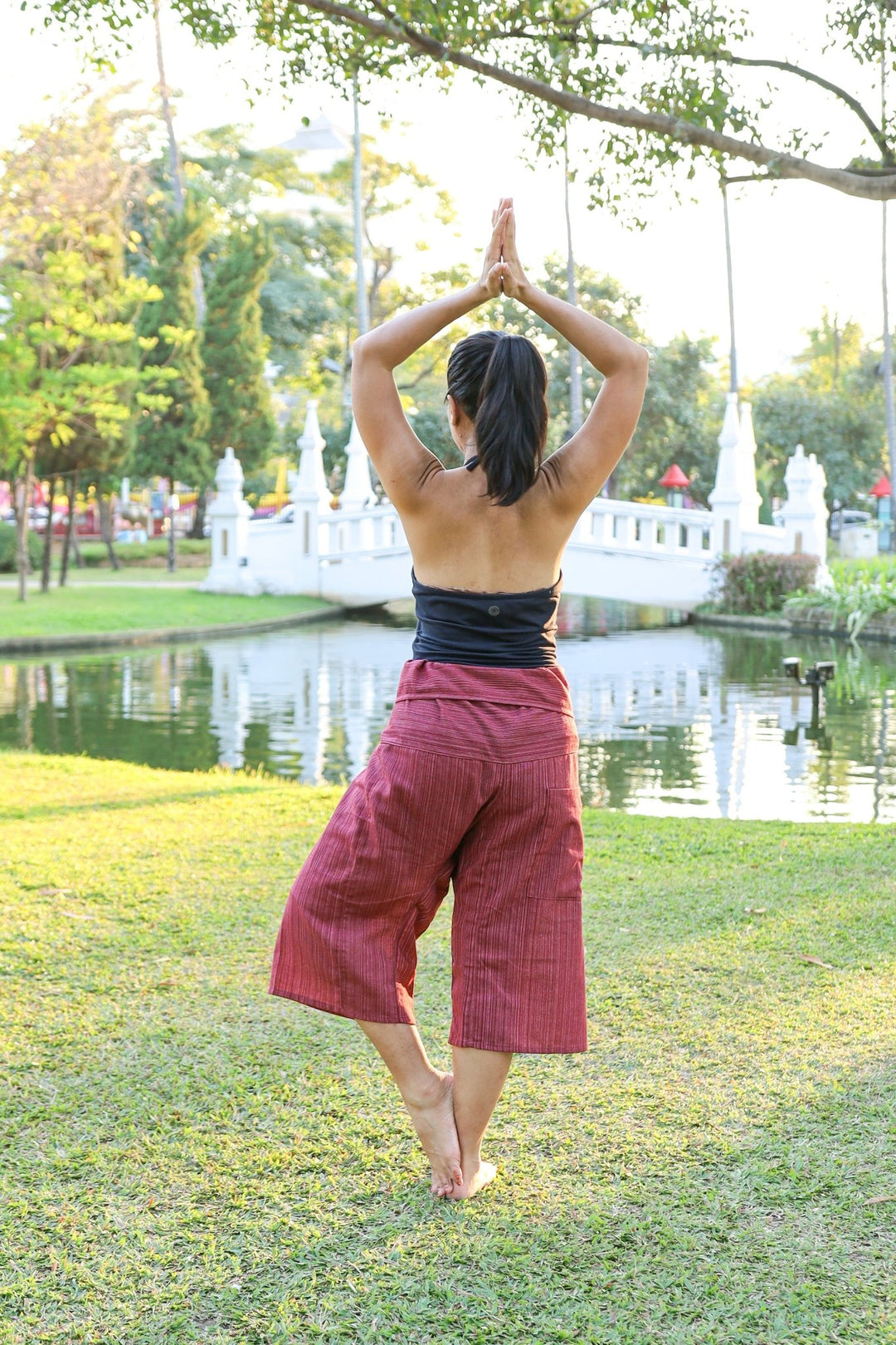 Women Yoga Pants Thai Fisherman Style Trousers - Lannaclothesdesign Shop