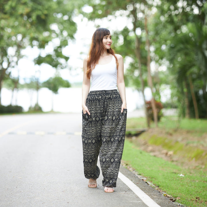Small Line Elephant Harem Pants - Lannaclothesdesign Shop