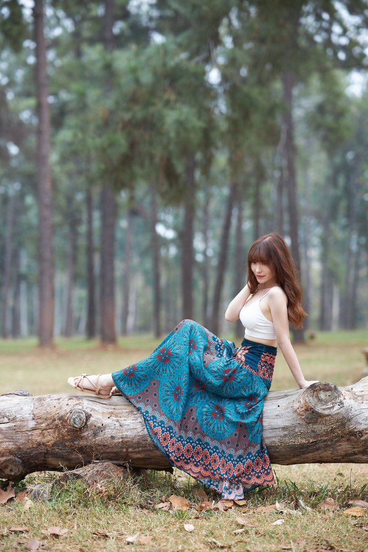 Flower Mandala Coconut Skirts - Lannaclothesdesign Shop