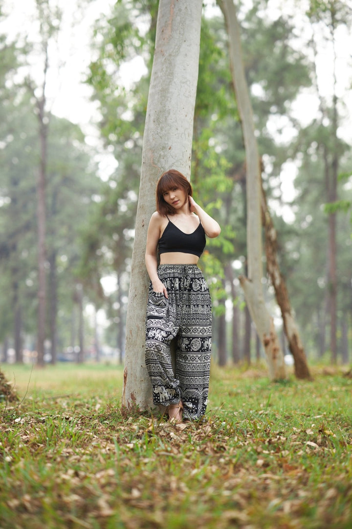 Elephant Harem pants w/ Drawstring - Lannaclothesdesign Shop