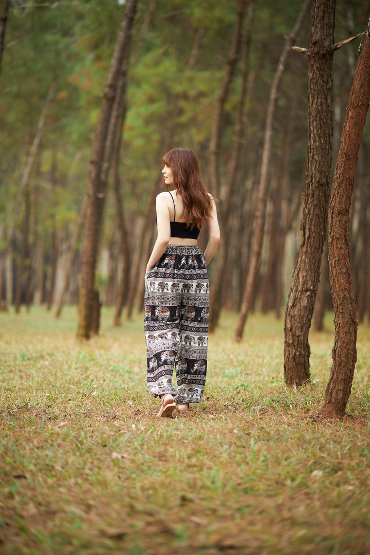 Elephant Harem pants w/ Drawstring - Lannaclothesdesign Shop