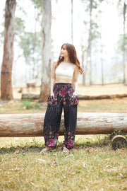 Flower Print Harem Pants