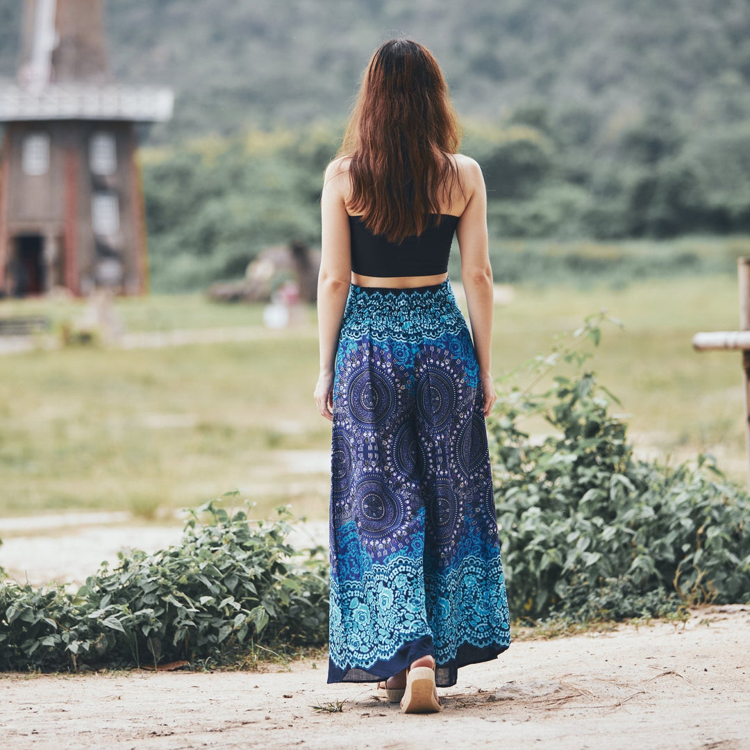 Lounge Rose Circle Palazzo Pants - Lannaclothesdesign Shop