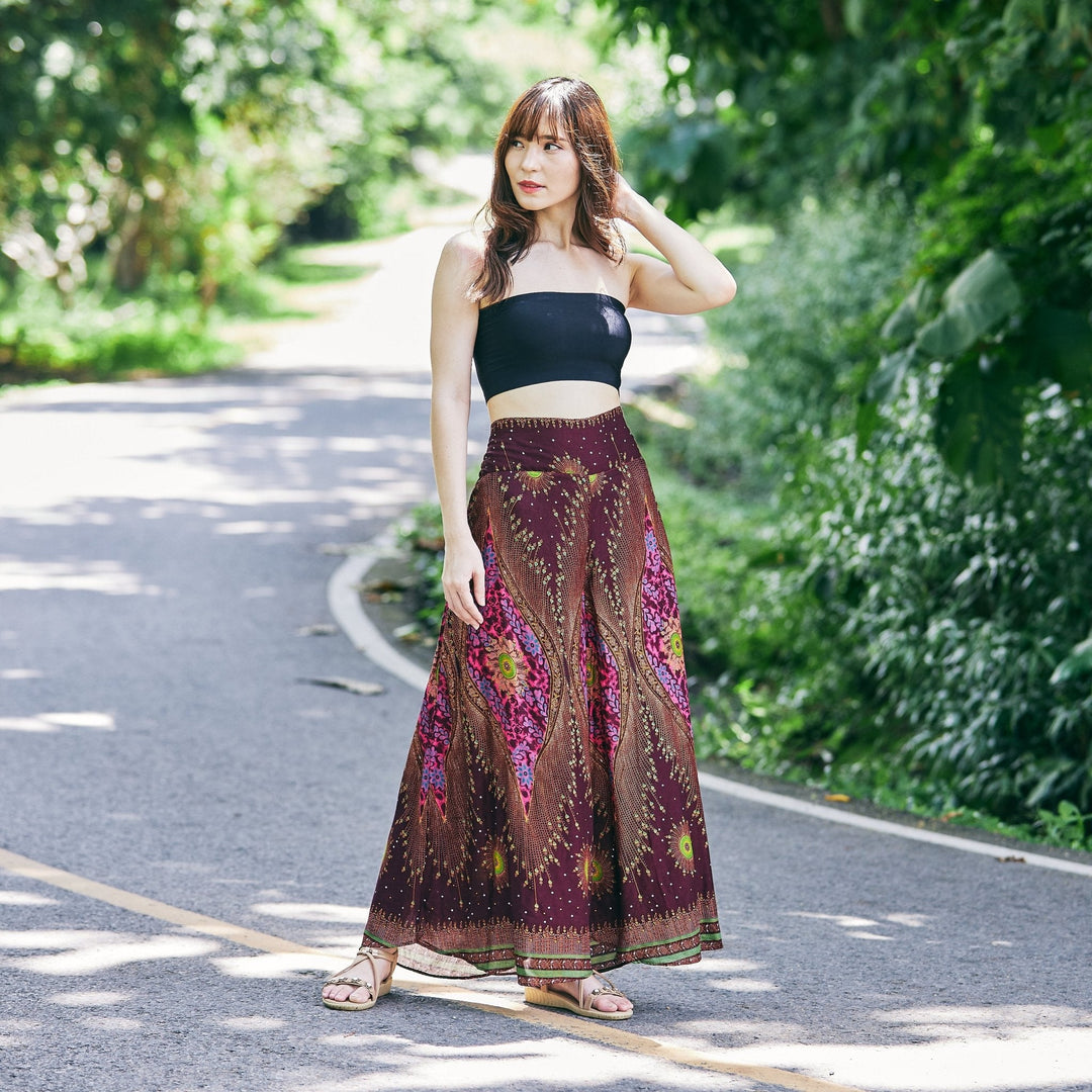 Womens Lounge Palazzo Pants Flower Eye - Lannaclothesdesign Shop