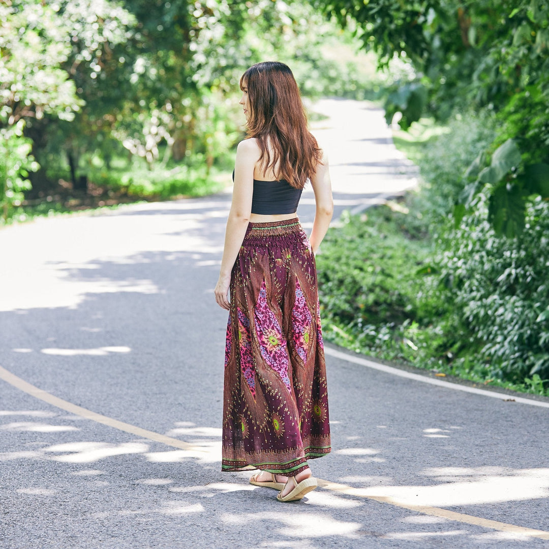 Womens Lounge Palazzo Pants Flower Eye - Lannaclothesdesign Shop