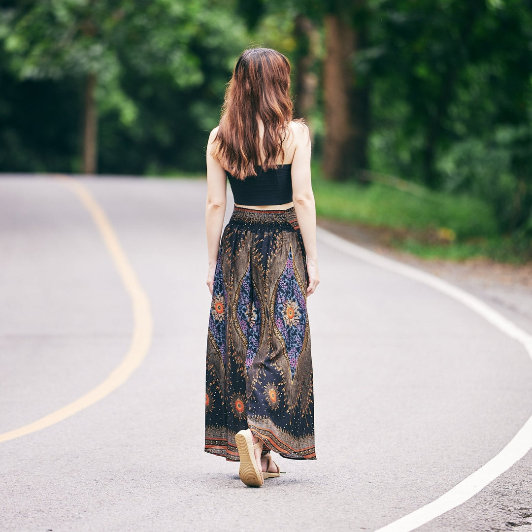 Womens Lounge Palazzo Pants Flower Eye - Lannaclothesdesign Shop