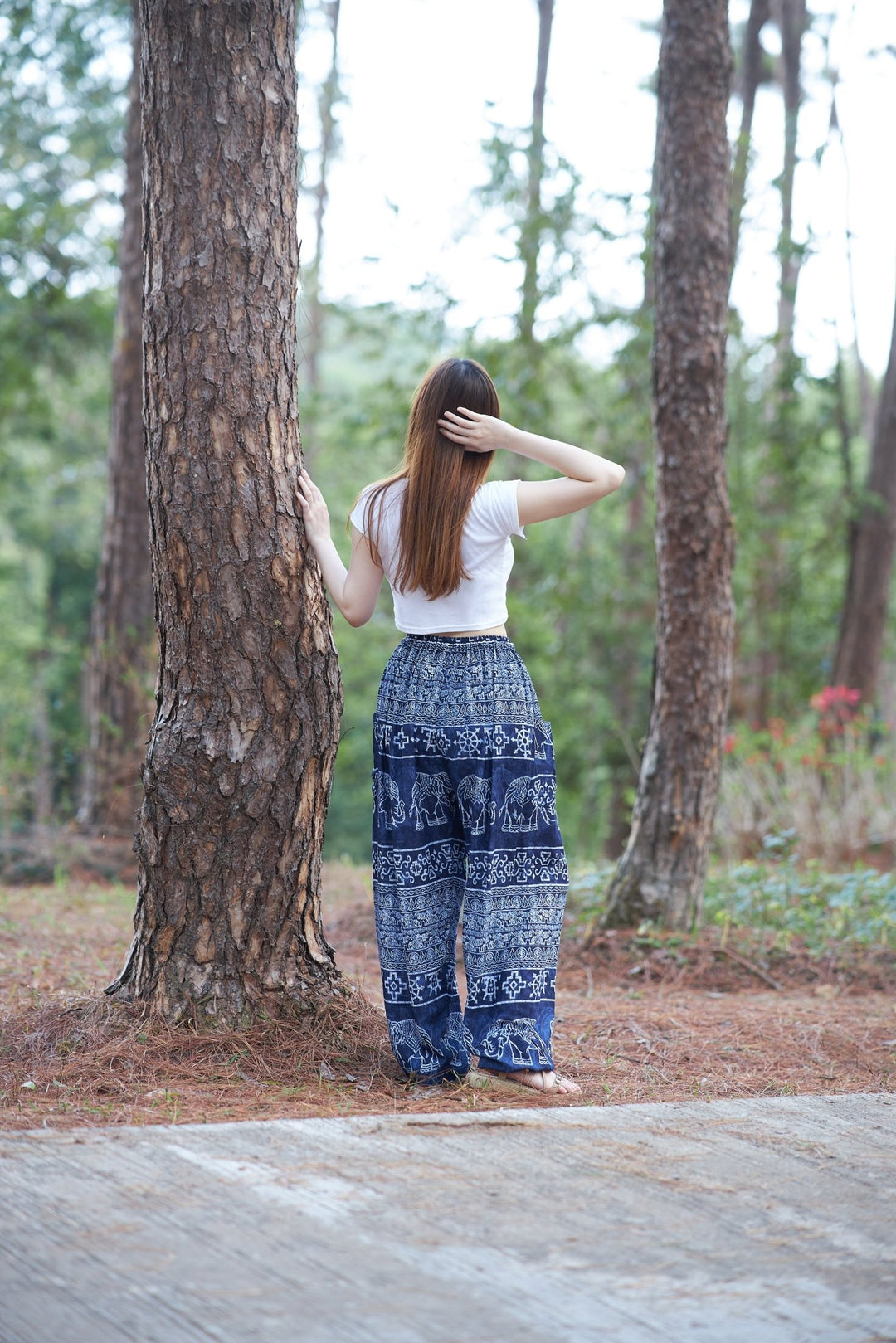 Big Elephant Harem Pants with Drawstring - Lannaclothesdesign Shop