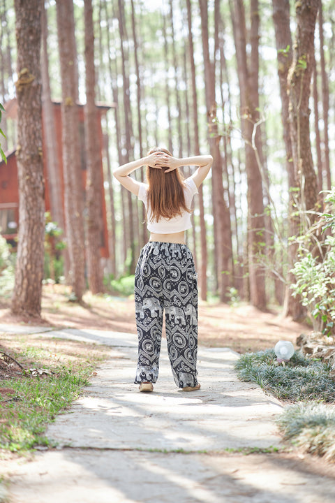 Elephant Harem Pants with Drawstring